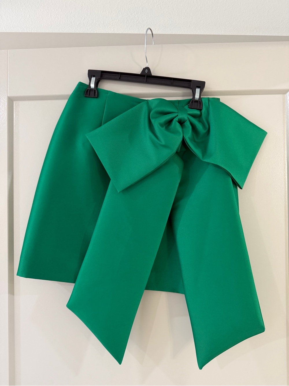 ANTONIO MELANI Emerald Bow-Front Mini Skirt